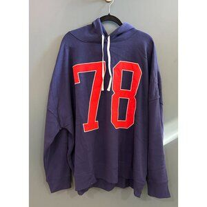 New with tags 3X Grayson Threads Soft "78" Hoodie, Navy & Red
